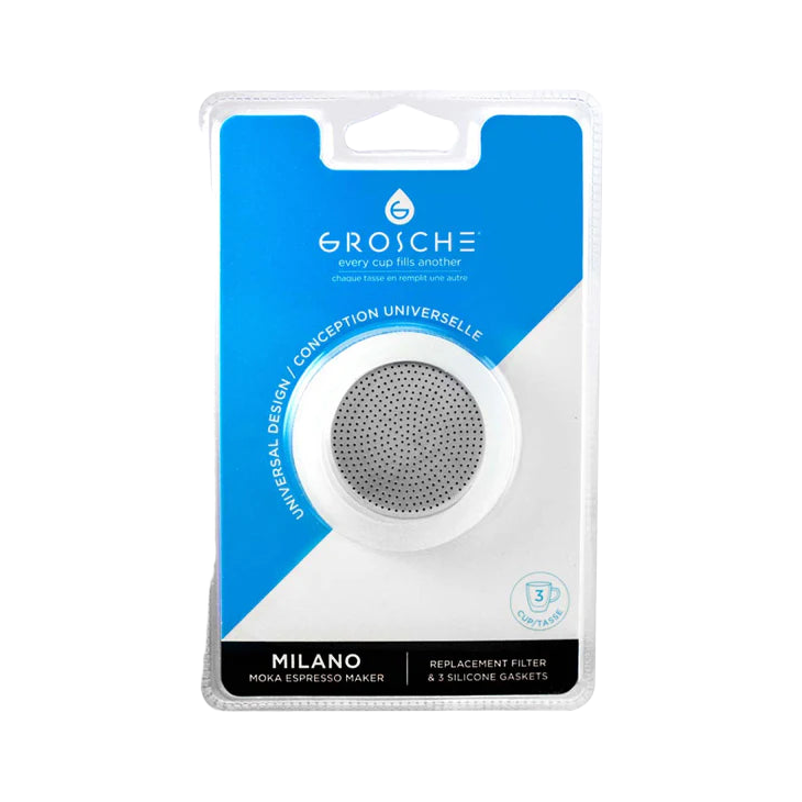 Grosche Espresso Maker 3 Silicone Seals and Filter Set - product view 1