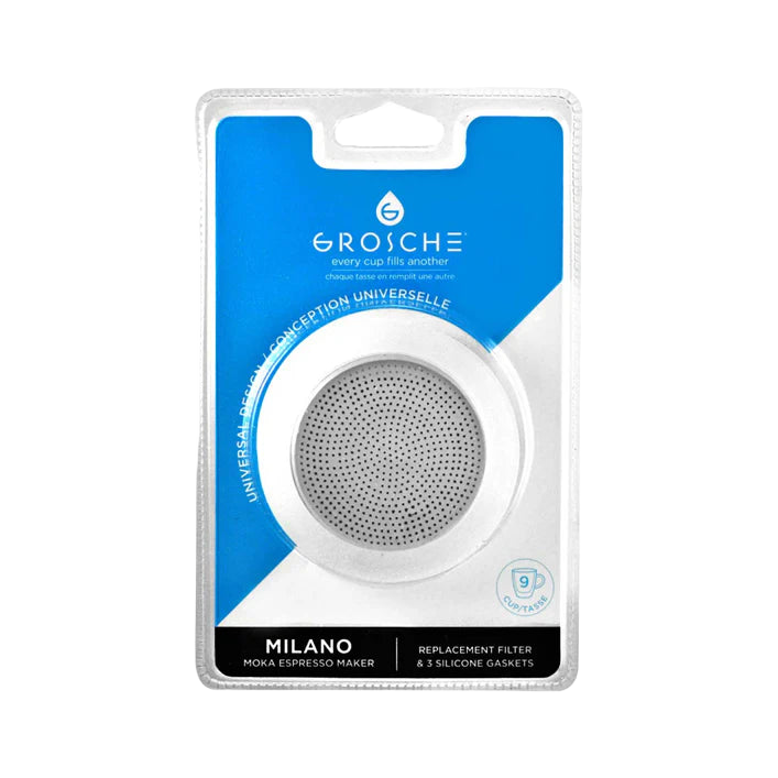 Grosche Espresso Maker 3 Silicone Seals and Filter Set - product view 2