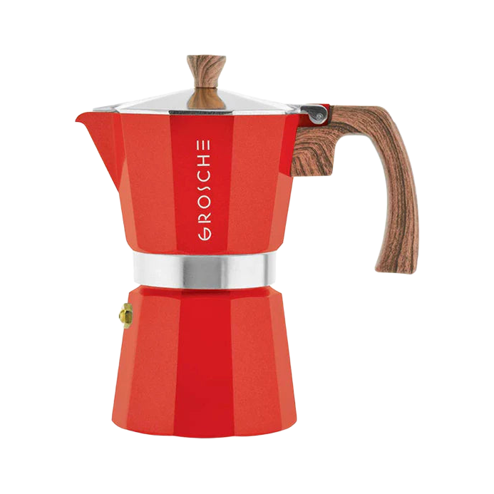Grosche Milano Stovetop Espresso Coffee Maker Red - product view 1