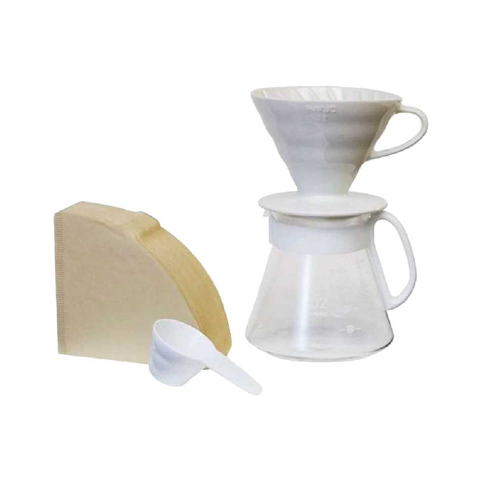Hario V60 Ceramic Pour Over Set White - product view 1