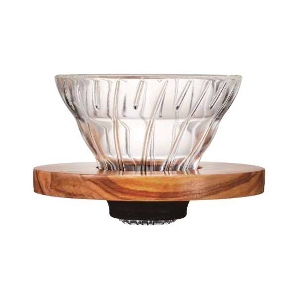 Hario V60 Glass Dripper (Olive Wood) - product view 1