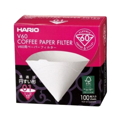 Hario V60 paper filter box 100pk - product view 1