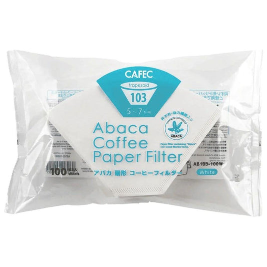 Cafec 5-7 Cup Abaca Trapezoid Filter Paper 100pk