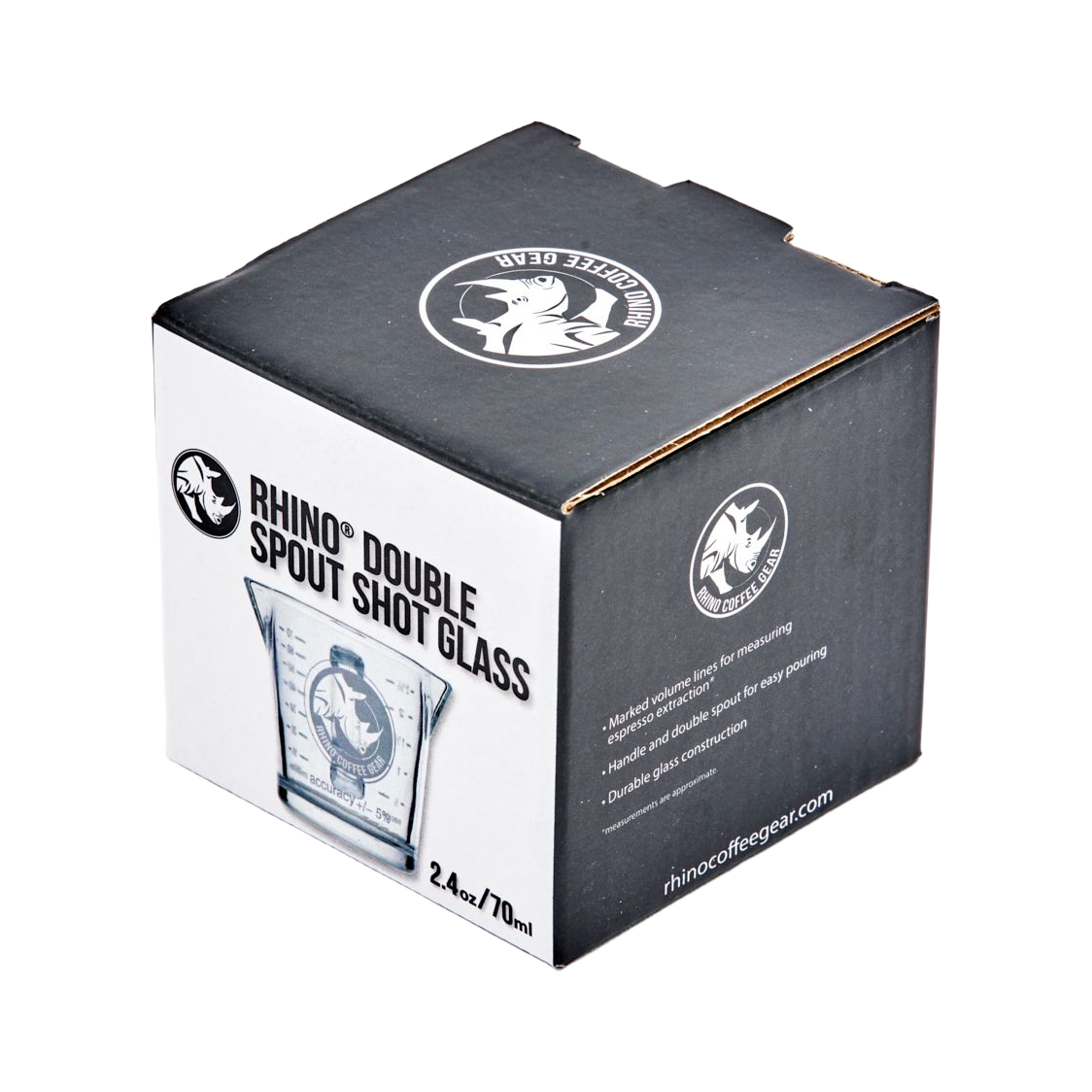 Rhino Shot Glass - Double Spout - product view 1