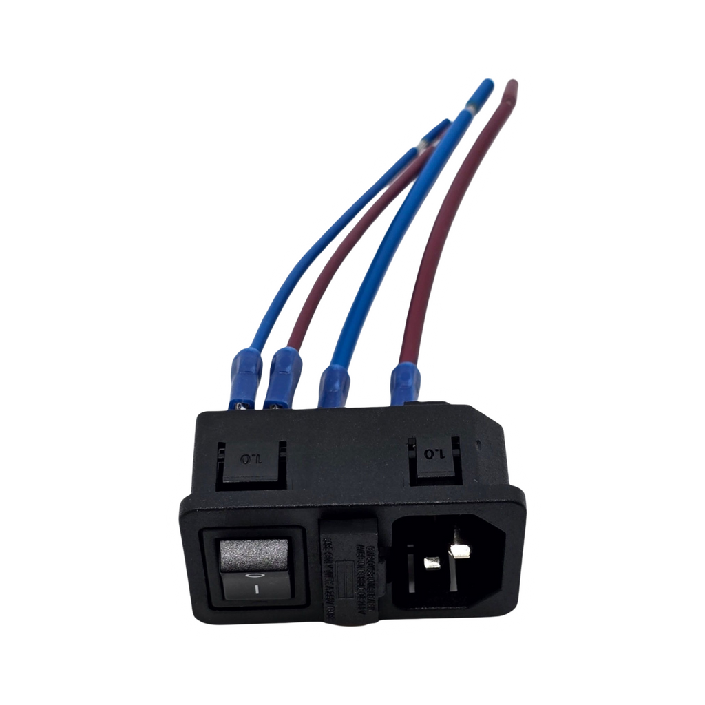 Roest C14 Power socket and fuse holder with wires - product view 1