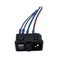 Roest C14 Power socket and fuse holder with wires - product view 1