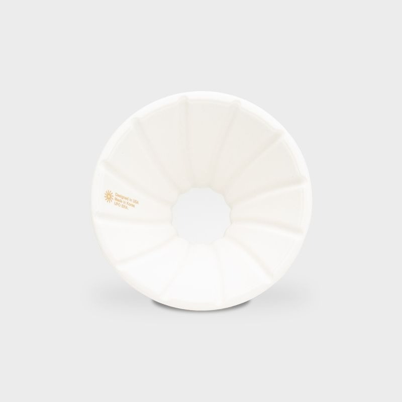 UFO Dripper Ceramic 01 white, side view