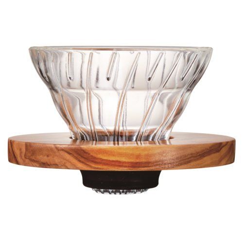 Hario V60 Glass Dripper (Olive Wood)
